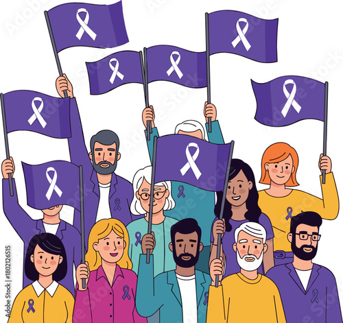 Diverse Group Raises Awareness with Purple Flags for Epilepsy Support