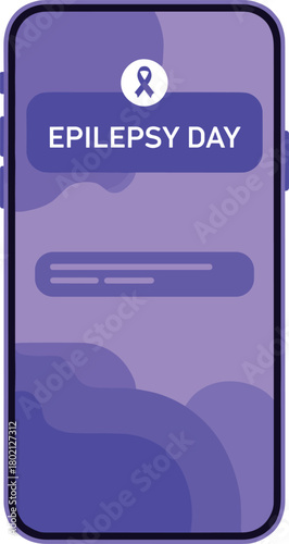 Smartphone with Purple Epilepsy Day Notification