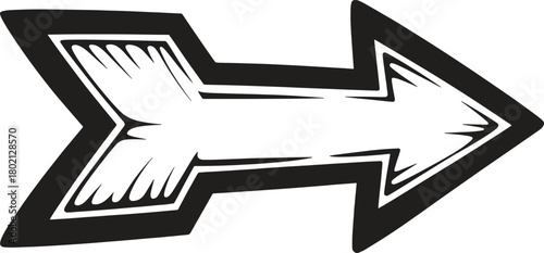 Follow the bold arrow pointing toward success, direction concept for business growth and strategy