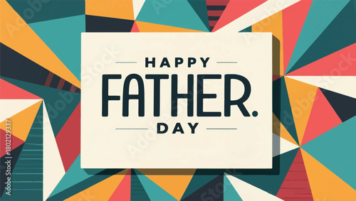  Happy Father's Day Poster Illustration Vector Design Template