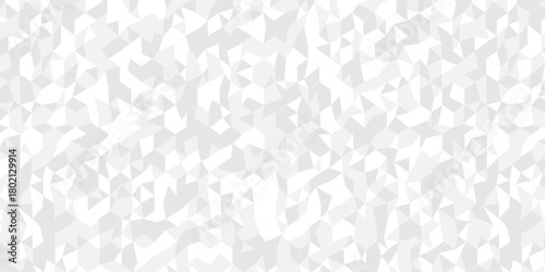 Abstract low polygon cubic white and gray vector poly triangle texture geometric pattern composed of triangular. geometric wall tile and metal cube background triangle wallpaper design.	
