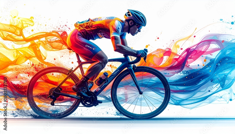 Fototapeta premium girl on bike