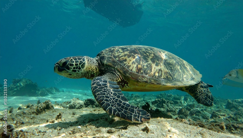 Obraz premium sea turtle swimming