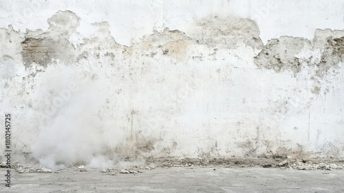 Distressed Wall Dust Demolition Scene.