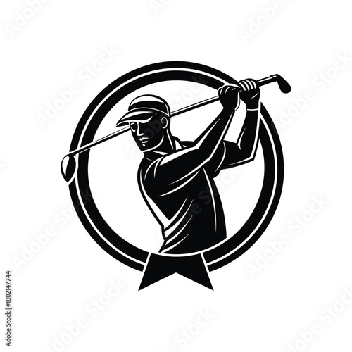 Dynamic Hockey Player Silhouette in Action Pose