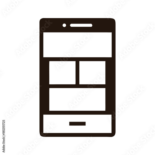 Smartphone interface showcasing a mobile app layout, the design emphasizes user experience and intuitive navigation for seamless interaction