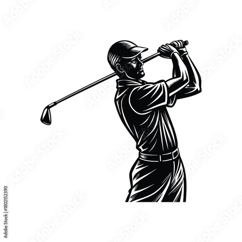 Dynamic Hockey Player Silhouette in Action Pose