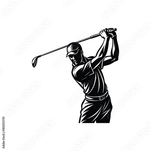 Dynamic Hockey Player Silhouette in Action Pose