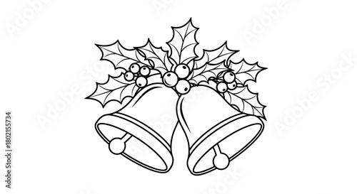 hand drawn christmas bells