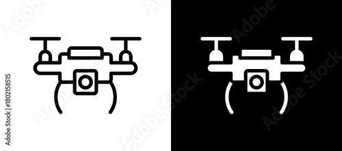 Drone whiteblack icon