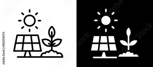Green Energy whiteblack icon