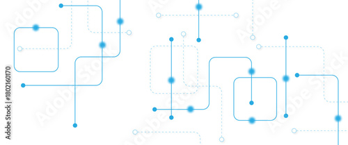 Abstract futuristic technology background. Technology background with crossed lines and dots.