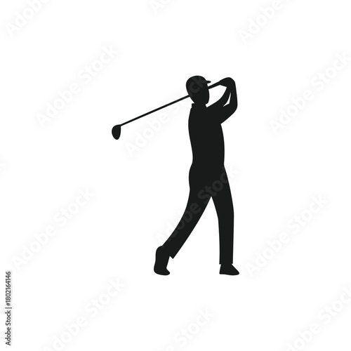 Dynamic Hockey Player Silhouette in Action Pose