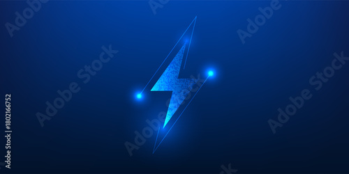 Battery Backup Energy Storage Technology, Clean Renewable Power Grid, Future Eco Electricity Flow Illustration, Futuristic Eco Electric Concept