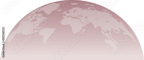 Blue world map globe sphere illustration of earth continents for global travel business