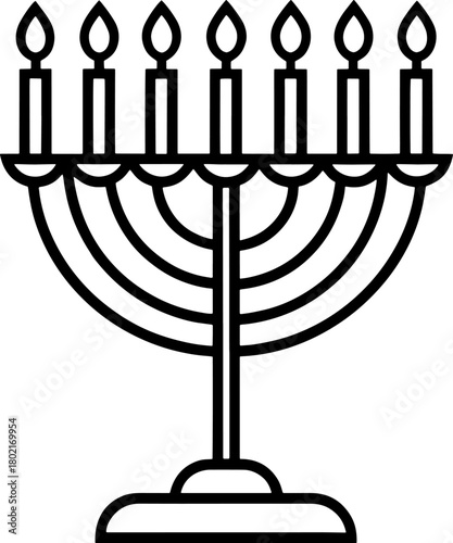menorah with candles