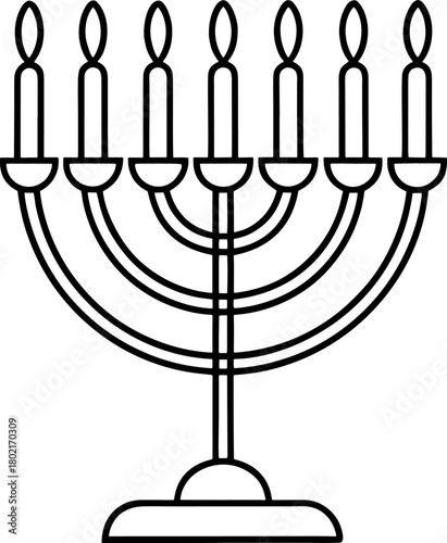 menorah with candles