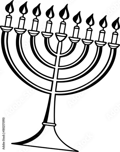 menorah vector illustration