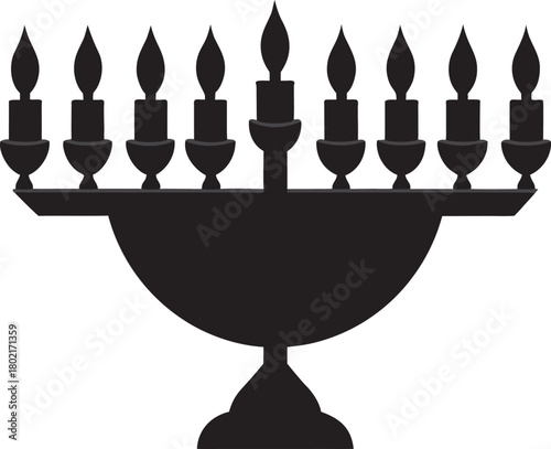 menorah with candles