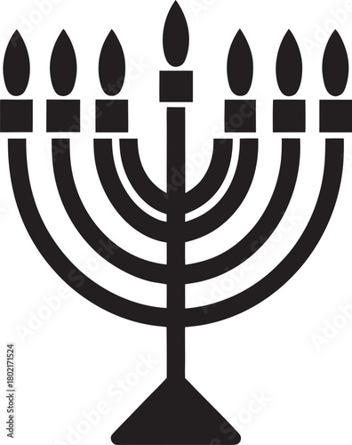 menorah with candles