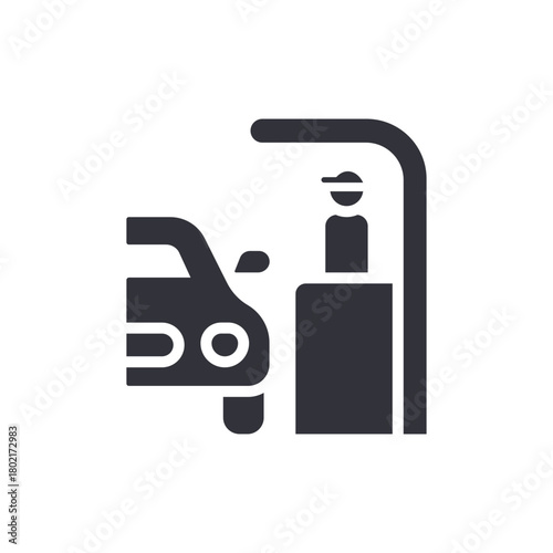 Drive Thru Service Car Purchase Or Fast Food Icon