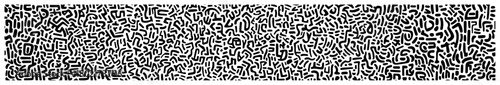 Seamless abstract doodle border Hand drawn chaotic lines pattern for dividers and backgrounds Vector monochrome texture