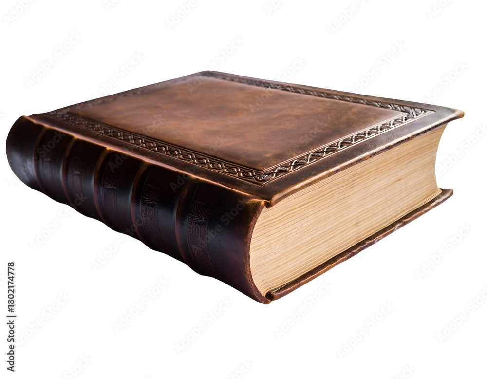 Obraz premium Classic Leather-Bound Book Isolated