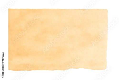 Beige paper sheet on watercolor style torned paper design element