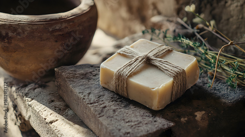 Natural handmade organic lavender soap bar for spa, aromatherapy, and healthy skin care