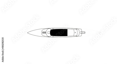 Top View Yacht Boat Deck Layout Blueprint Design for Luxury Travel Planning