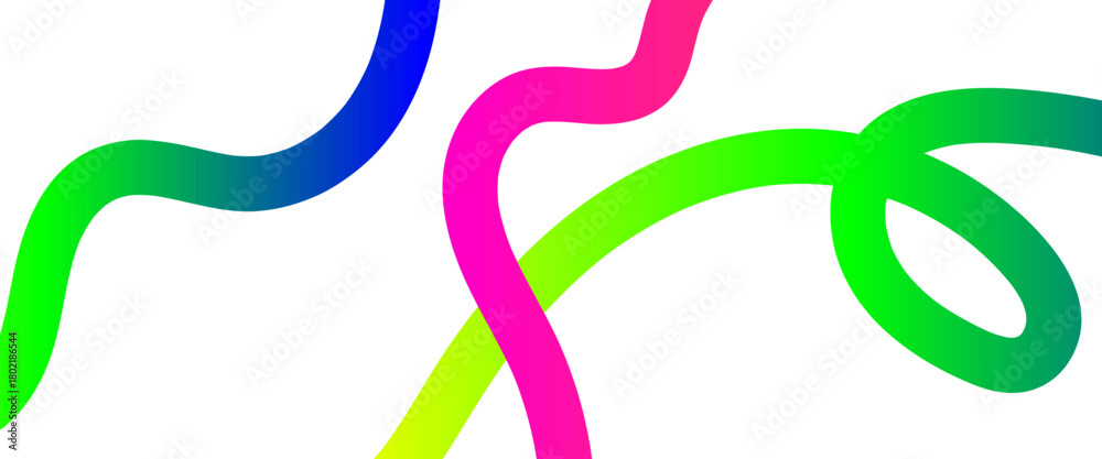 Obraz premium Abstract Background with Color Gradient Shape. Curve Line Waves. Squiggle Rainbow Ribbons. abstract wavy background.