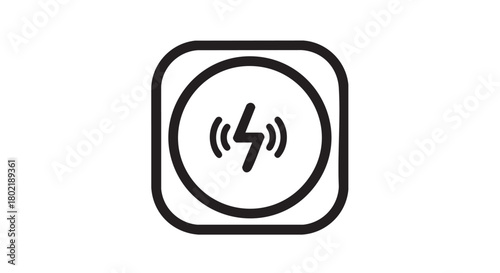 ## **18. Wireless charging pad outline icon vector**
