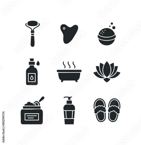 Spa and Beauty Care Icons Collection