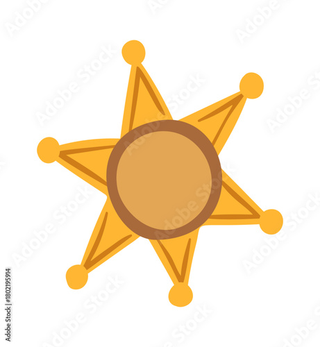 Sheriff star badge law symbol