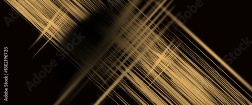 Black gold background with darker surface has a soft gradation with light technolog diagonal gray and white lines beautiful.