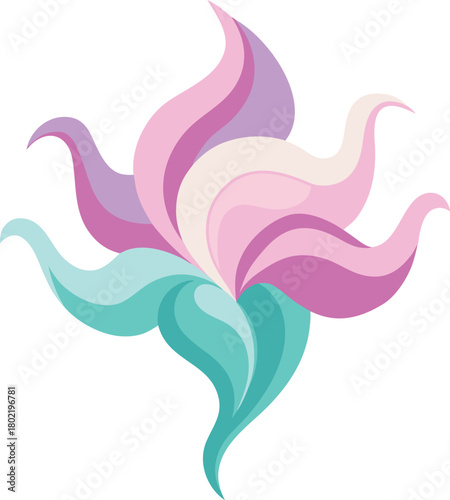 Dreamlike ethereal bloom pattern with flowing colors