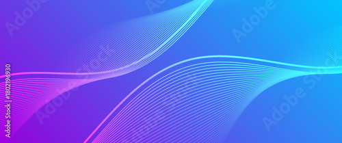 Abstract colorful gradient creative vector long banner template. Wavy minimal trendy background. abstract gradient background.