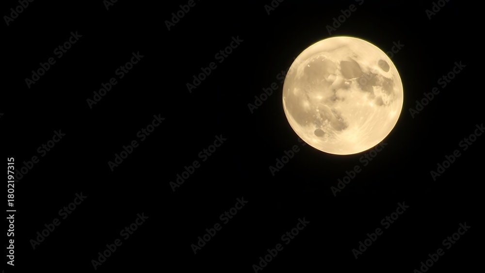 Obraz premium telephoto. Super moon glowing in the night sky, revealing detailed lunar beauty. STEM education sheets, lab safety posters, designed for STEM education and laboratory safety posters.