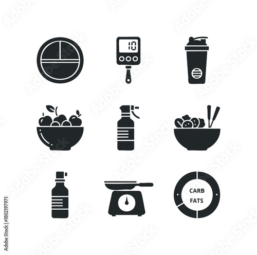 Health and Nutrition Icons Collection