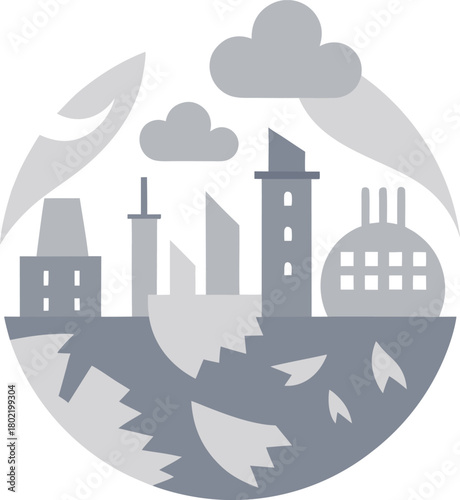 Dreamy sky palace pattern with clouds towers and reflections