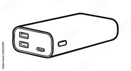 ## **20. Power bank charger outline icon vector**
