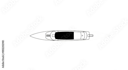 Top View Yacht Boat Deck Layout Blueprint Design for Luxury Travel Planning