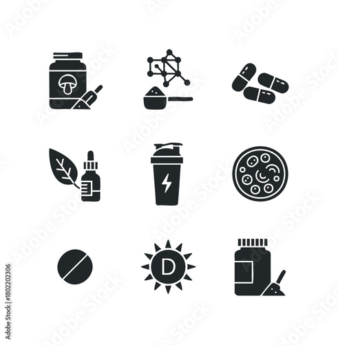 Collection of Health Supplement Icons