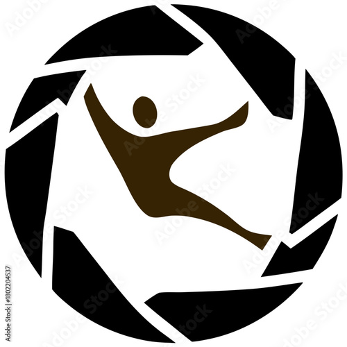 Bicycle Kick Player Badge SVG