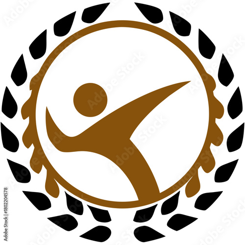 Circular Football Action Logo SVG