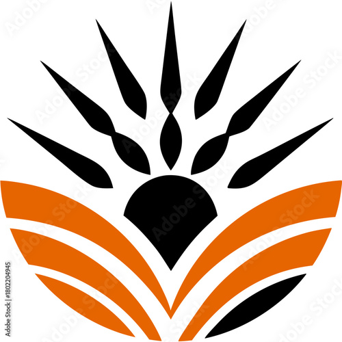 Sunrise Over Wheat Bakery Emblem SVG