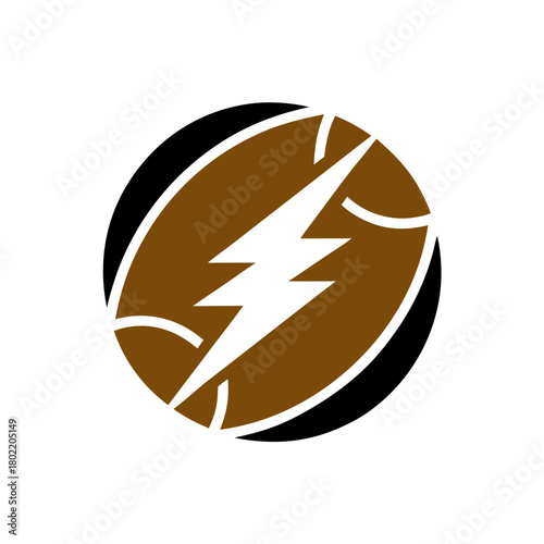 Lightning Bolt Football Logo 