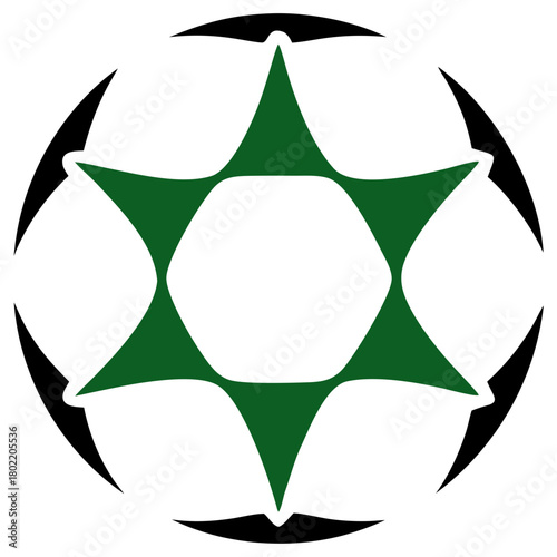 Triangular Pattern Football Logo 