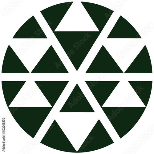 Interlocking Triangle Football Logo 