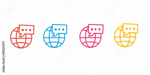 language line icon. Signs and symbols can be used for web, logo, mobile app, UI, UX